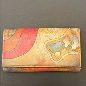 Anuschka Hand Painted Genuine Leather Wallet